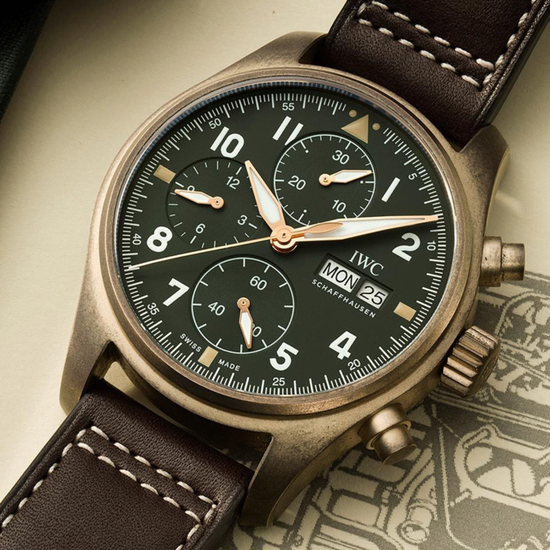IWC Pilot's Watch Chronograph Spitfire en bronce.